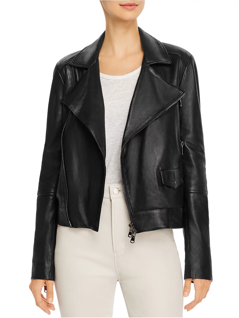 J BRAND Letty Leather Moto Jacket in Black